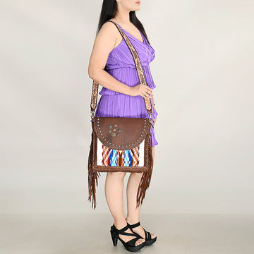 American Darling Crossbody Saddle Blanket Genuine Leather Western Women Bag Handbag Purse |